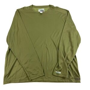 ExOfficio Buzz Off Shirt Mens 2XL Green Long Sleeve Insect Shield Hiking Fishing